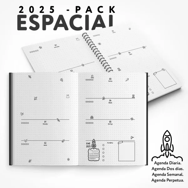 Pack - Agenda Espacial 2025 para imprimir - Imagen 3