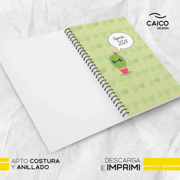 Agenda Cactus 2024 para imprimir - Imagen 2