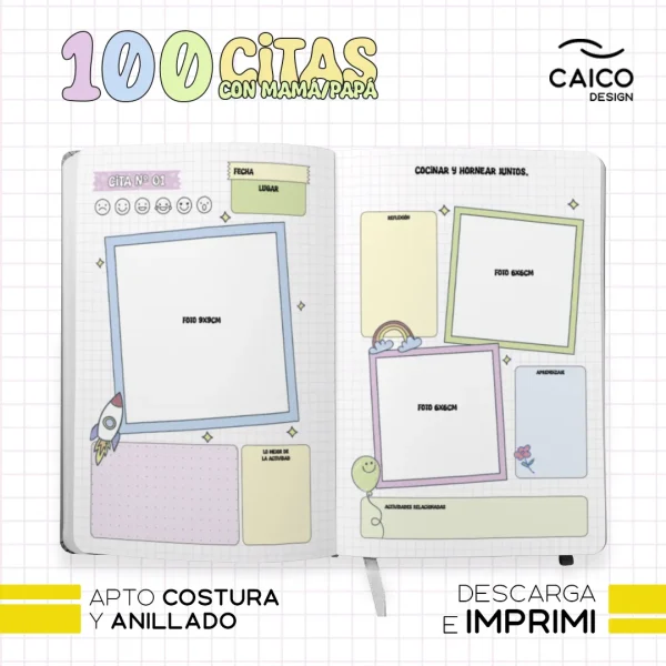 100 citas con mamá / papá para imprimir
