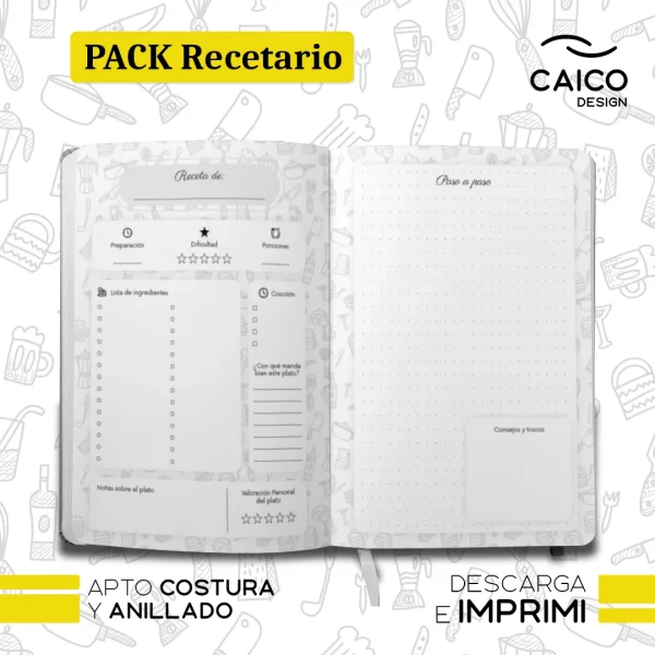 PACK Recetario para imprimir - Recetario de la abuela para imprimir - Imagen 10
