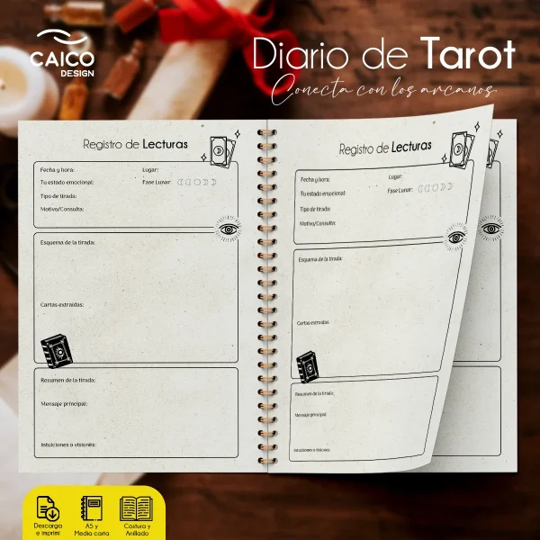 Diario de Tarot para imprimir - Imagen 9