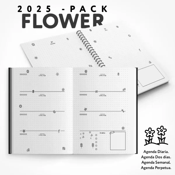 Pack - Agenda Flower 2025 para imprimir - Imagen 7