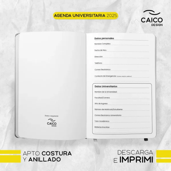Agenda Universitaria 2025 para imprimir - Imagen 3
