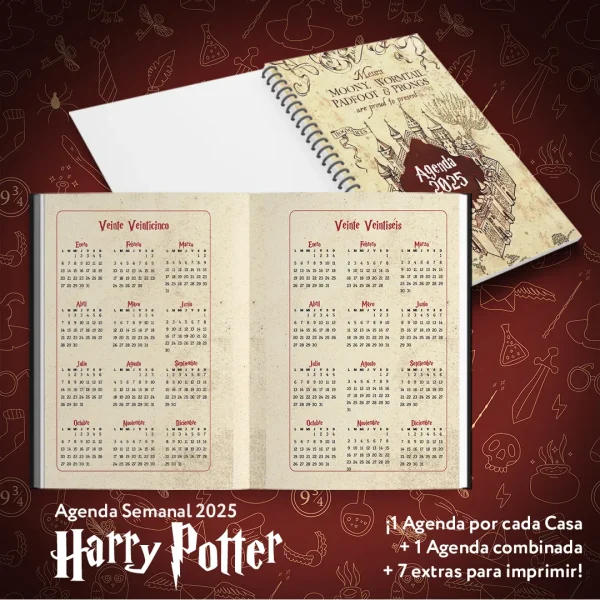 Agenda Harry Potter 2025 + Extras para imprimir - Imagen 4
