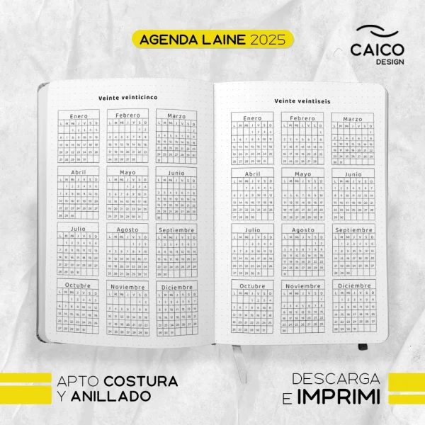 Agenda Laine 2025 para imprimir - Imagen 4