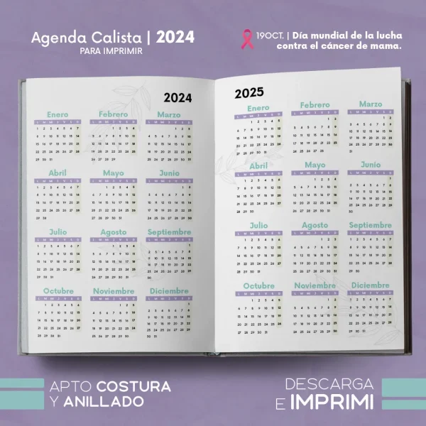 Agenda Calista 2024 para imprimir - Imagen 4