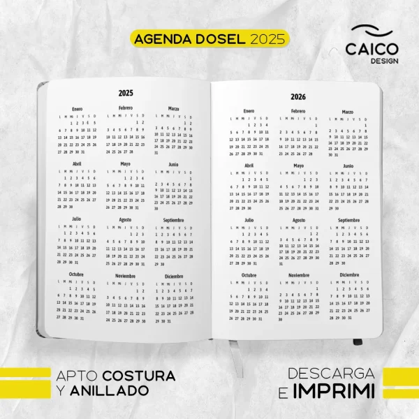 Agenda Dosel 2025 para imprimir - Imagen 4