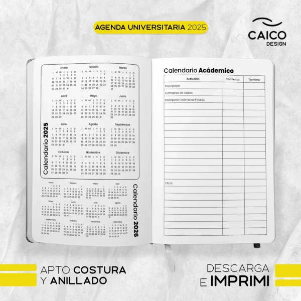 Agenda Universitaria 2025 para imprimir - Imagen 4