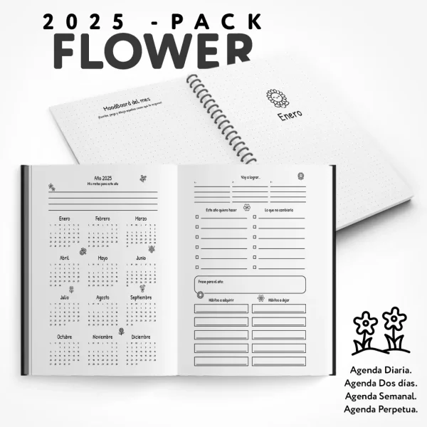 Pack - Agenda Flower 2025 para imprimir - Imagen 5