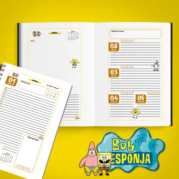Pack - Bob Esponja agendas 2025 para imprimir - Imagen 2