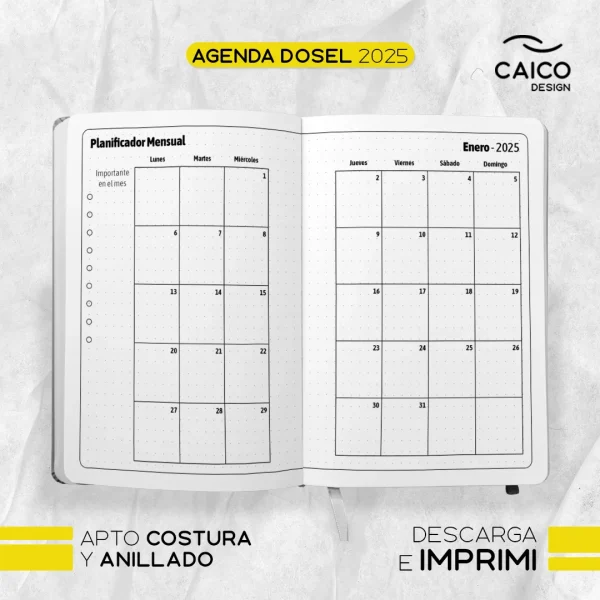 Agenda Dosel 2025 para imprimir - Imagen 5