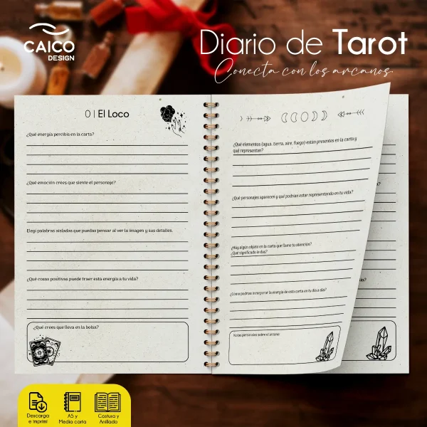 Diario de Tarot para imprimir - Imagen 4