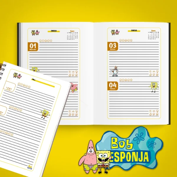 Pack - Bob Esponja agendas 2025 para imprimir - Imagen 3
