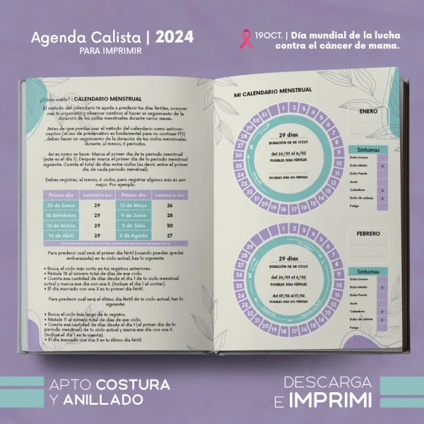 Agenda Calista 2024 para imprimir - Imagen 6