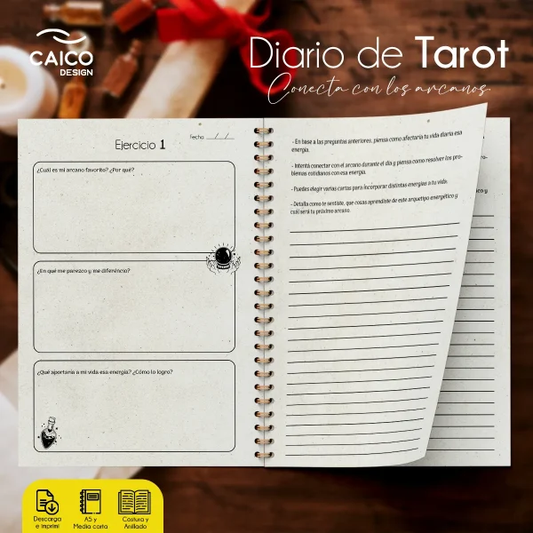 Diario de Tarot para imprimir - Imagen 5