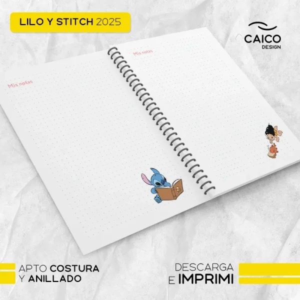 Perpetua - Lilo y Stitch agenda perpetua para imprimir - Imagen 6
