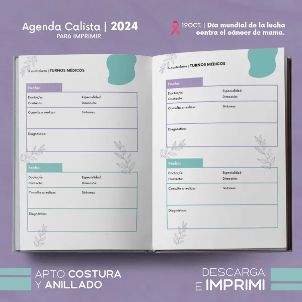 Agenda Calista 2024 para imprimir - Imagen 8