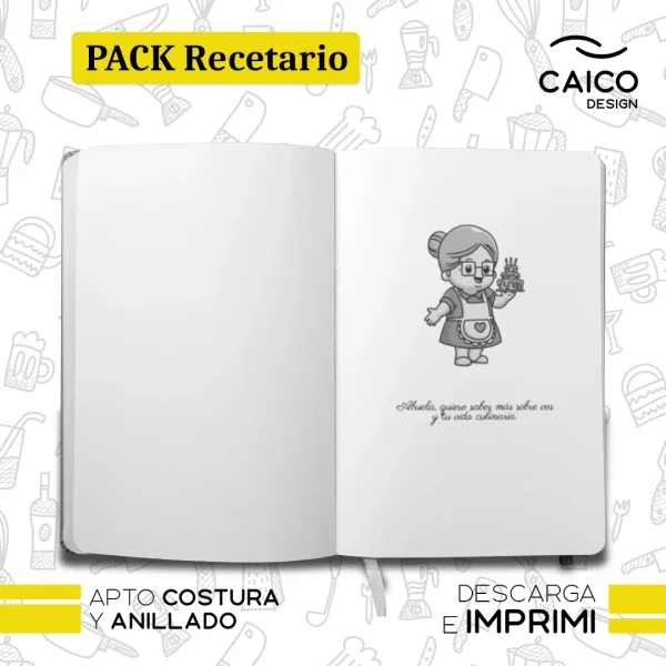 PACK Recetario para imprimir - Recetario de la abuela para imprimir - Imagen 8