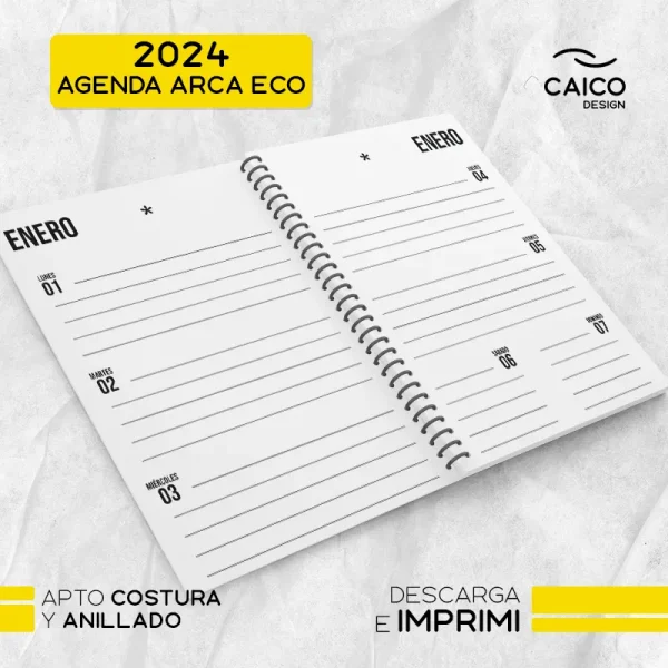 Agenda Arca ECO 2024 para imprimir