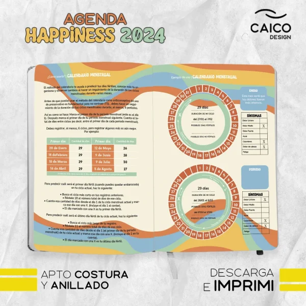 Agenda Happiness 2024 para imprimir - Imagen 5