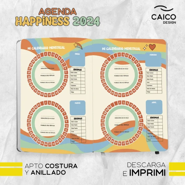 Agenda Happiness 2024 para imprimir - Imagen 6