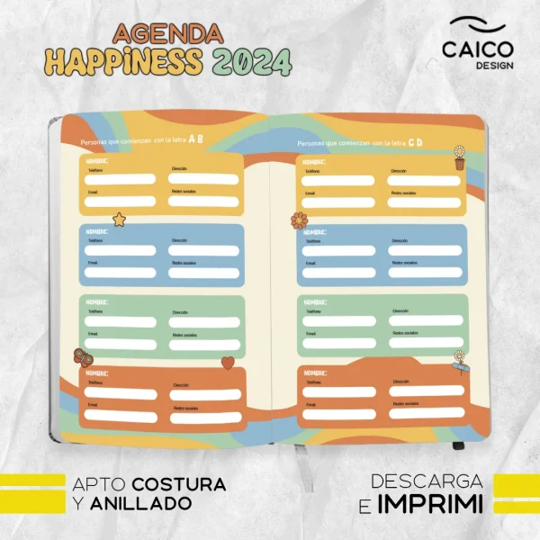 Agenda Happiness 2024 para imprimir - Imagen 10