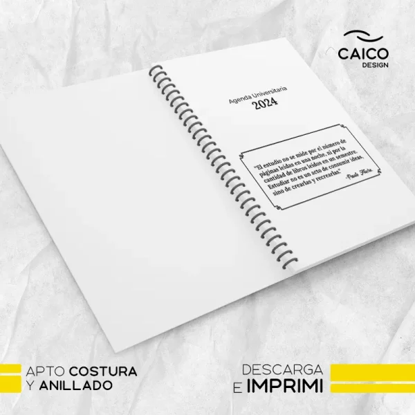Agenda Universitaria 2024 para imprimir - Imagen 2