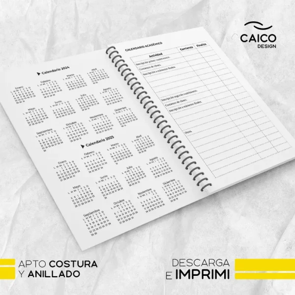 Agenda Universitaria 2024 para imprimir - Imagen 4