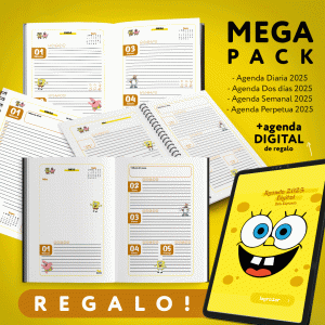 Pack - Bob Esponja agendas 2025 para imprimir