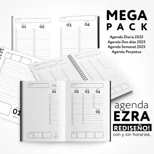 Pack - Agenda Ezra 2025 para imprimir