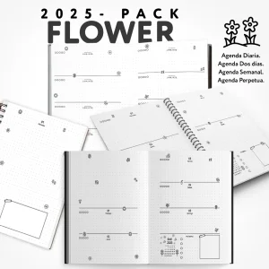 Pack - Agenda Flower 2025 para imprimir