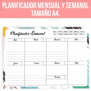 Planificador mensual y semanal Modern