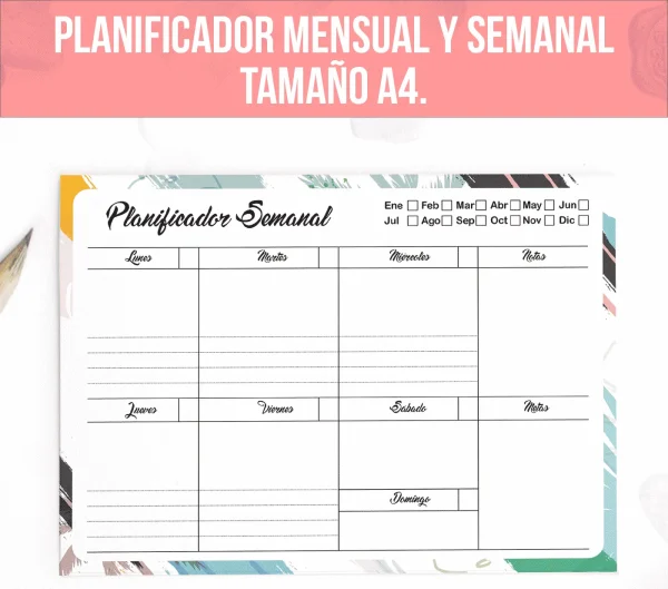 Planificador mensual y semanal Modern
