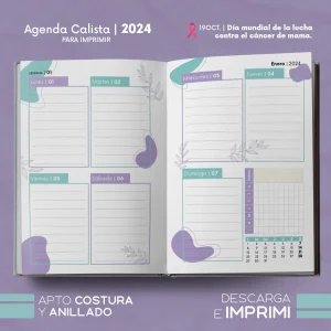 Agenda Calista 2024 para imprimir