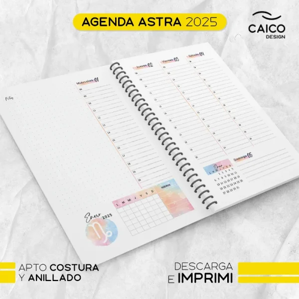 Agenda Astra 2025 para imprimir