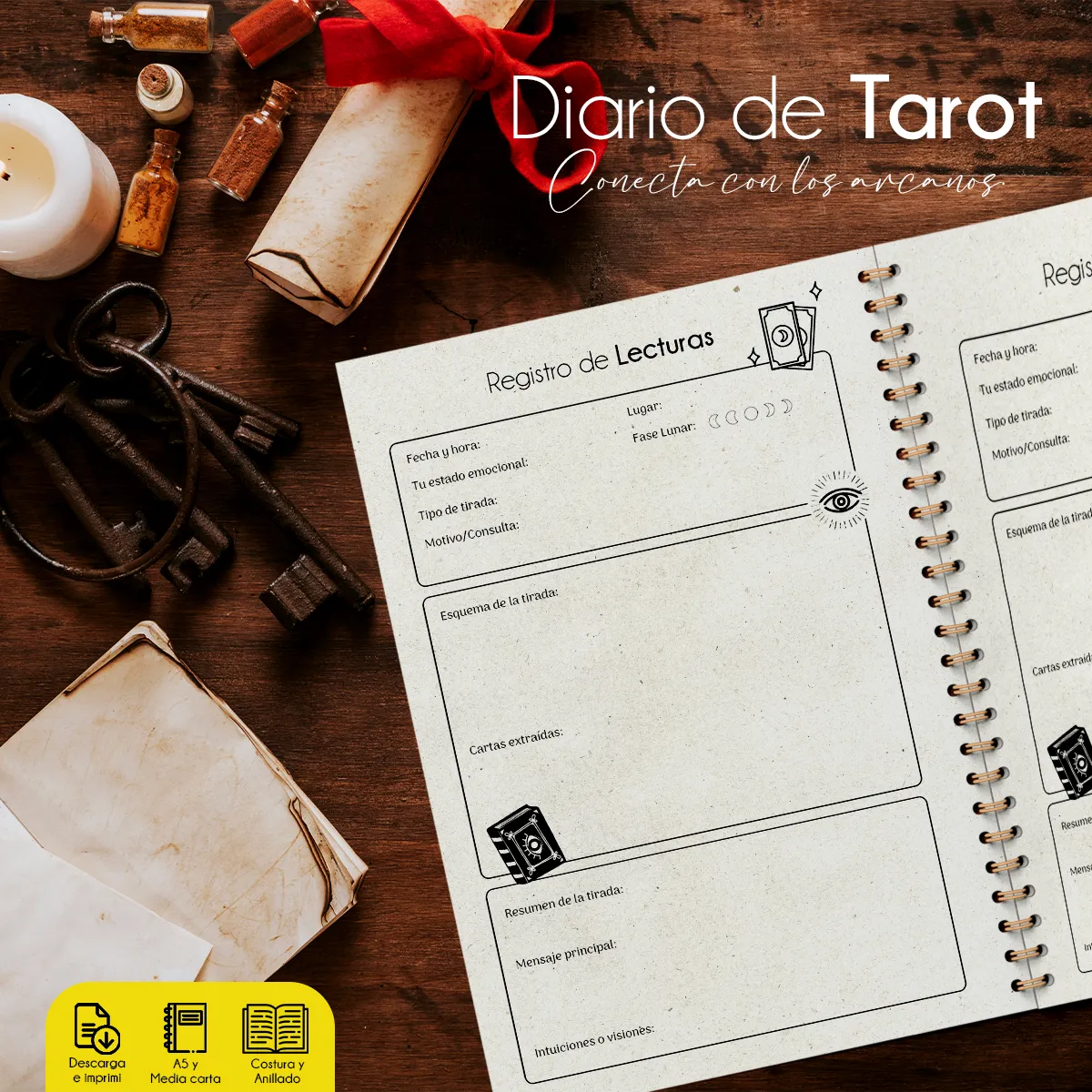 Diario de Tarot para imprimir