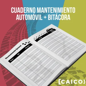 Cuaderno mantenimiento del auto bitácora de viaje