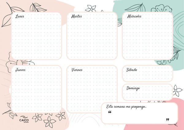 Planner Flower - Diario, semanal y mensual - Imagen 4