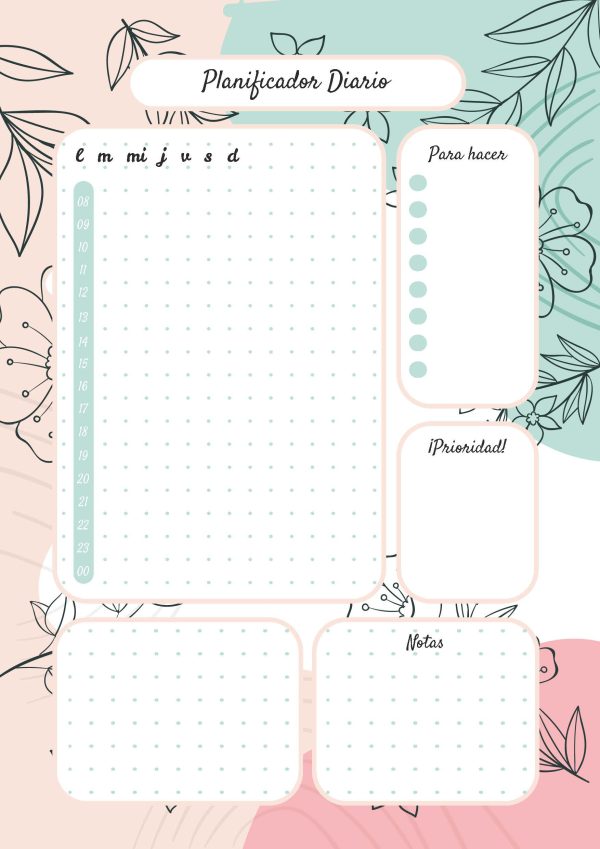 Planner Flower - Diario, semanal y mensual - Imagen 2