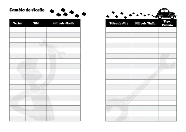 Cuaderno mantenimiento del auto bitácora de viaje - Imagen 6