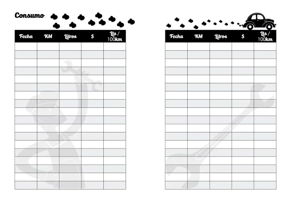 Cuaderno mantenimiento del auto bitácora de viaje - Imagen 5